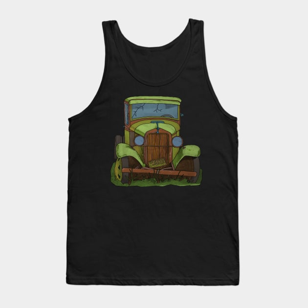 Vintage Car Tank Top by Muga Design